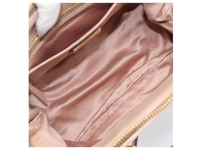 Borsa a mano Miu Miu Matelassé in pelle 2way Beige Tono Oro Auth 167614M - vista 10