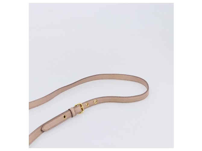 Borsa a mano Miu Miu Matelassé in pelle 2way Beige Tono Oro Auth 167614M - vista 16