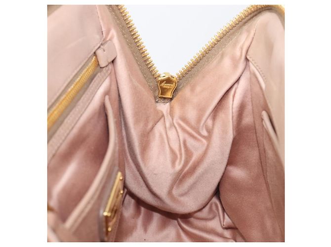 Borsa a mano Miu Miu Matelassé in pelle 2way Beige Tono Oro Auth 167614M - vista 29