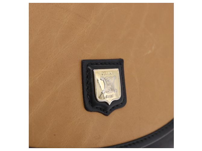 16 Céline Borsa a tracolla CELINE in pelle beige tono oro Auth ka6215 - vista 22