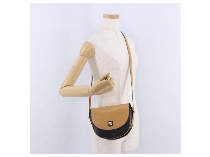 16 Céline Borsa a tracolla CELINE in pelle beige tono oro Auth ka6215 - vista 30