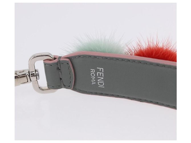 FENDI Strap Leather Multicolor Silver Auth 203712M Prata Multicor - vista 6