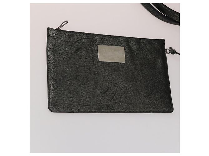 Borsa BOTTEGA VENETA INTRECCIATO in pelle nera argento Auth 201995 Nero - vista 18