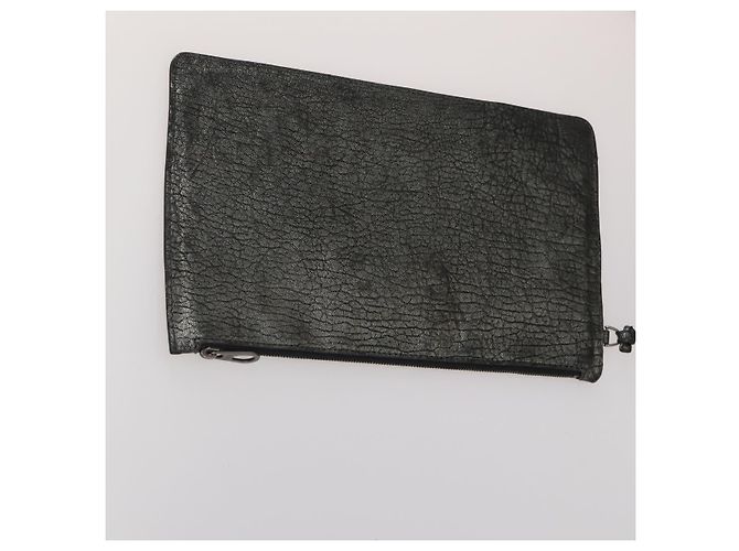 Borsa BOTTEGA VENETA INTRECCIATO in pelle nera argento Auth 201995 Nero - vista 19
