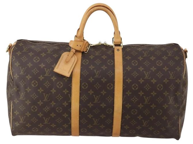 LOUIS VUITTON Monogram Keepall Bandouliere 55 Boston Bag M41414 LV Auth 200406V Monogramma - vista 13