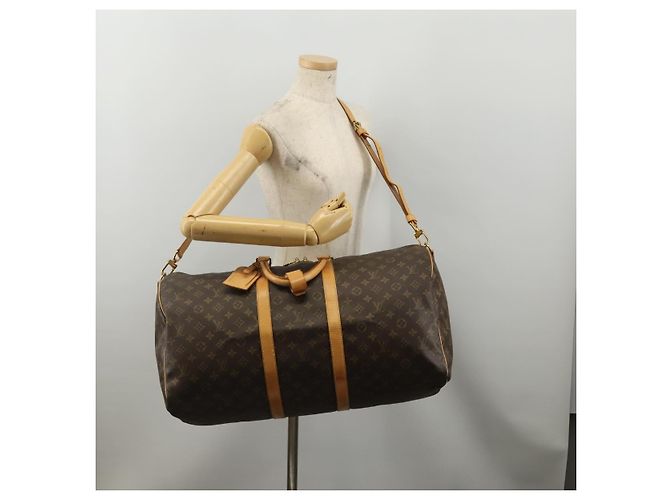 LOUIS VUITTON Monogram Keepall Bandouliere 55 Boston Bag M41414 LV Auth 200406V Monogramma - vista 25