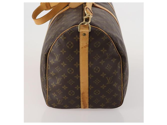LOUIS VUITTON Monogram Keepall Bandouliere 55 Boston Bag M41414 LV Auth 200406V Monogramma - vista 3