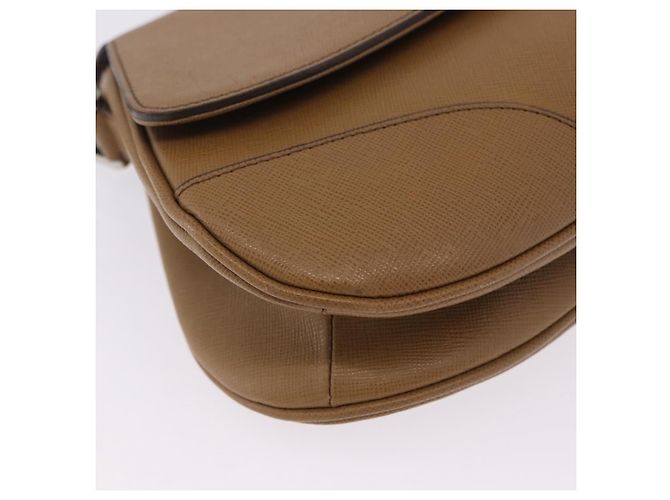 Borsa a tracolla BURBERRY in pelle marrone argento Auth 204741A - vista 14