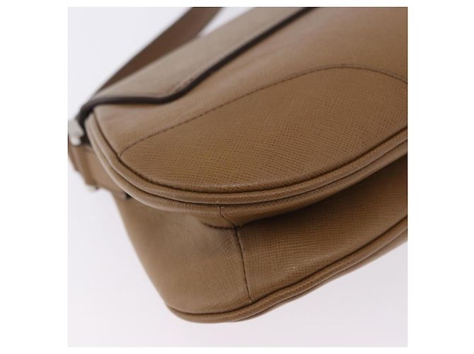 Borsa a tracolla BURBERRY in pelle marrone argento Auth 204741A - vista 16