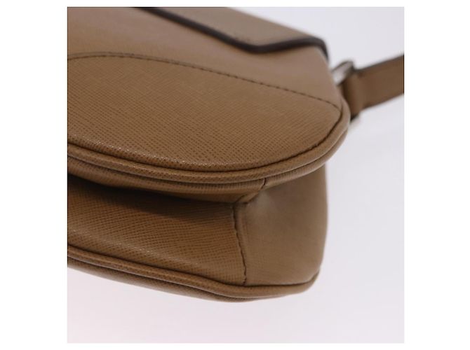 Borsa a tracolla BURBERRY in pelle marrone argento Auth 204741A - vista 17