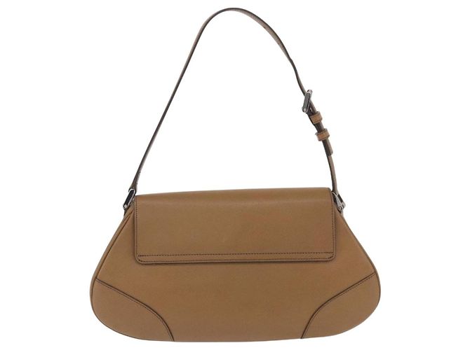 Borsa a tracolla BURBERRY in pelle marrone argento Auth 204741A - vista 2