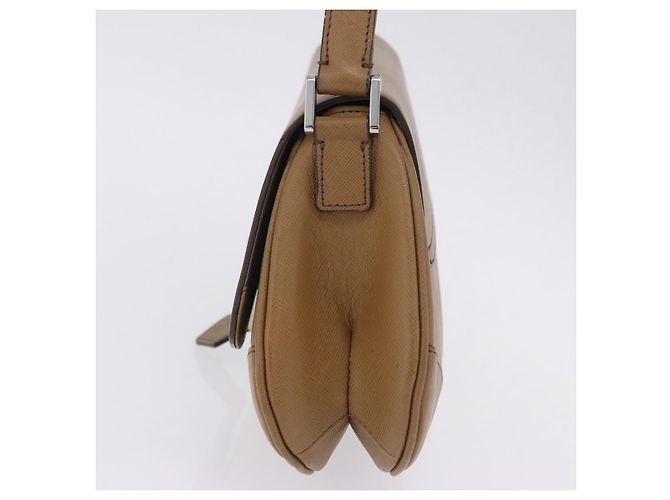 Borsa a tracolla BURBERRY in pelle marrone argento Auth 204741A - vista 3