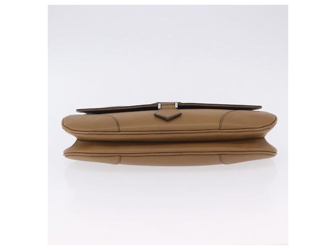 Borsa a tracolla BURBERRY in pelle marrone argento Auth 204741A - vista 5