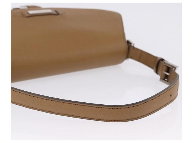 Borsa a tracolla BURBERRY in pelle marrone argento Auth 204741A - vista 7