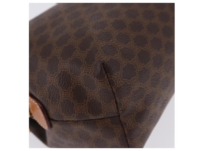 Céline CELINE Macadam Pouch PVC Leder Braun Goldfarben Auth ar14260A - Ansicht 14