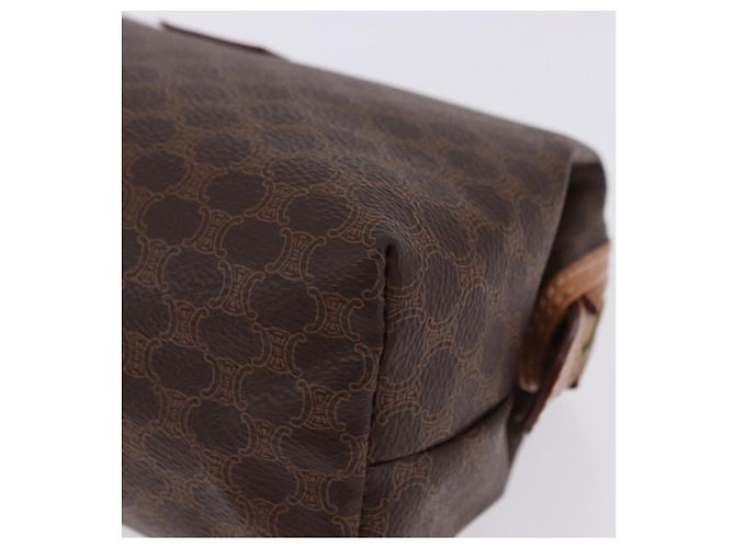 Céline CELINE Macadam Pouch PVC Leder Braun Goldfarben Auth ar14260A - Ansicht 15
