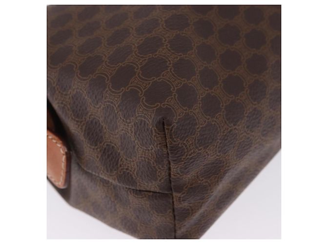 Céline CELINE Macadam Pouch PVC Leder Braun Goldfarben Auth ar14260A - Ansicht 16