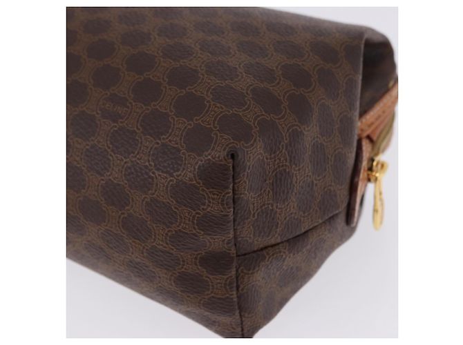 Céline CELINE Macadam Pouch PVC Leder Braun Goldfarben Auth ar14260A - Ansicht 17