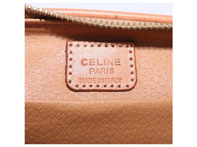 Céline CELINE Macadam Pouch PVC Leder Braun Goldfarben Auth ar14260A - Ansicht 20