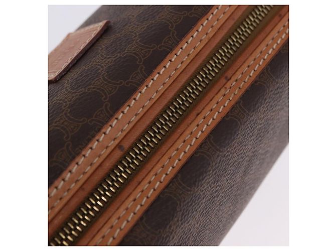 Céline CELINE Macadam Pouch PVC Leder Braun Goldfarben Auth ar14260A - Ansicht 8