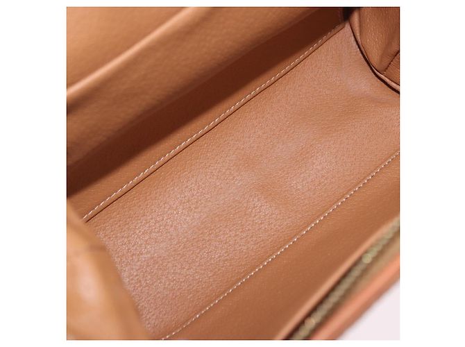 Céline CELINE Macadam Pouch PVC Leder Braun Goldfarben Auth ar14260A - Ansicht 9