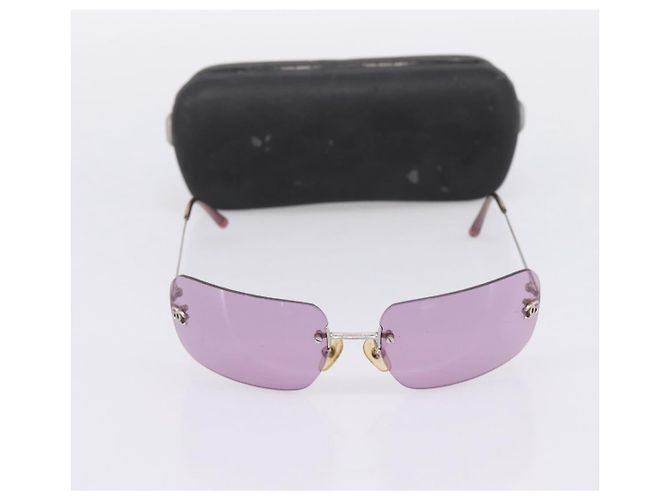 Gafas de sol CHANEL Metal Purple Silver CC Auth BA15554 Plata Púrpura - vista 11