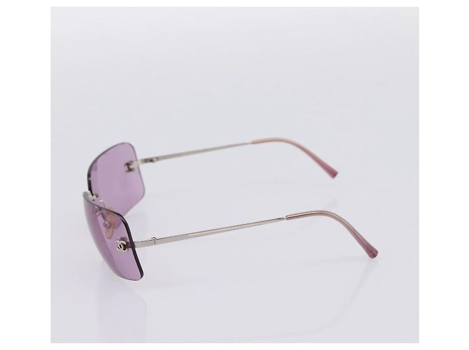 Gafas de sol CHANEL Metal Purple Silver CC Auth BA15554 Plata Púrpura - vista 5