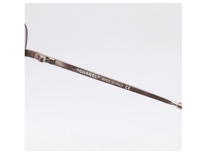 Gafas de sol CHANEL Metal Purple Silver CC Auth BA15554 Plata Púrpura - vista 9