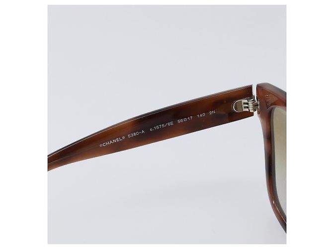 Gafas de sol CHANEL Plástico Brown Silver CC Auth BA15588 Castaño Plata - vista 11