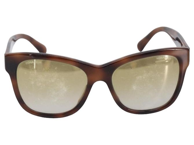Gafas de sol CHANEL Plástico Brown Silver CC Auth BA15588 Castaño Plata - vista 13