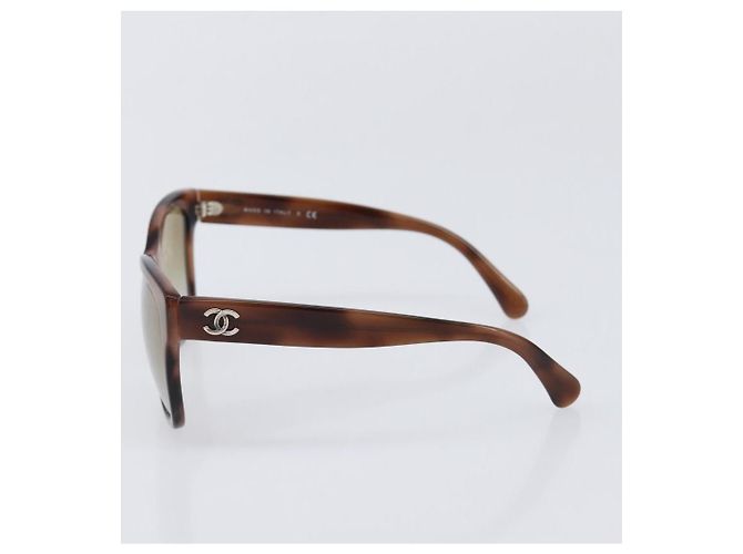 Gafas de sol CHANEL Plástico Brown Silver CC Auth BA15588 Castaño Plata - vista 3