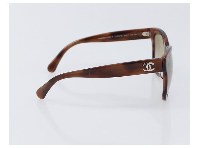 Gafas de sol CHANEL Plástico Brown Silver CC Auth BA15588 Castaño Plata - vista 4