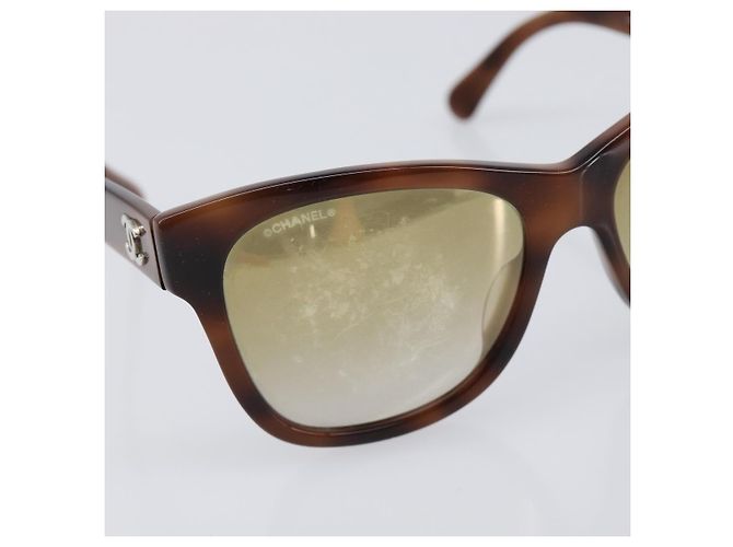 Gafas de sol CHANEL Plástico Brown Silver CC Auth BA15588 Castaño Plata - vista 5