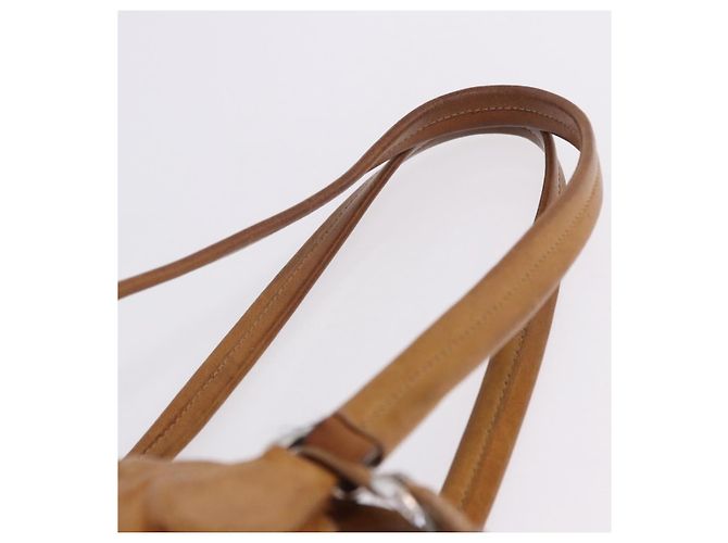 Borsa a mano PRADA in pelle marrone argento Auth am12592V - vista 16