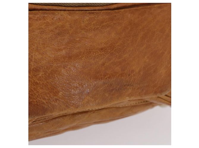 Borsa a mano PRADA in pelle marrone argento Auth am12592V - vista 2
