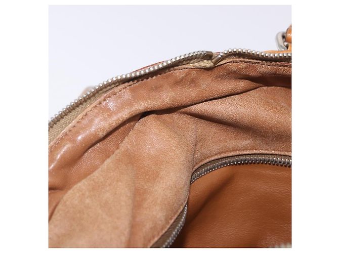 Borsa a mano PRADA in pelle marrone argento Auth am12592V - vista 34