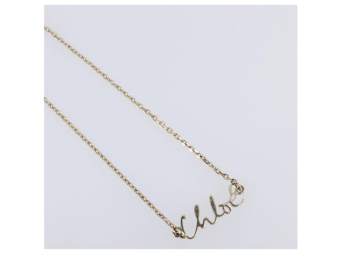 Chloé Chloe Halskette Metall 3er-Set Gold- und Silberton Auth SW2841 - Ansicht 3