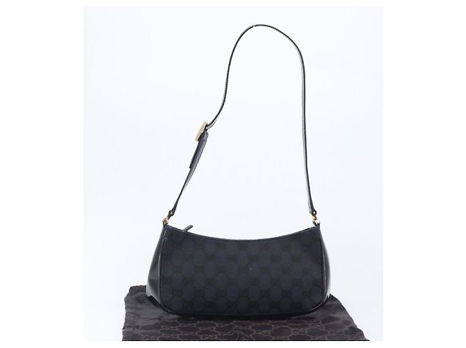Borsa a tracolla GUCCI GG Canvas Nero Oro 001 4152 2684 Auth 202652V D'oro - vista 12