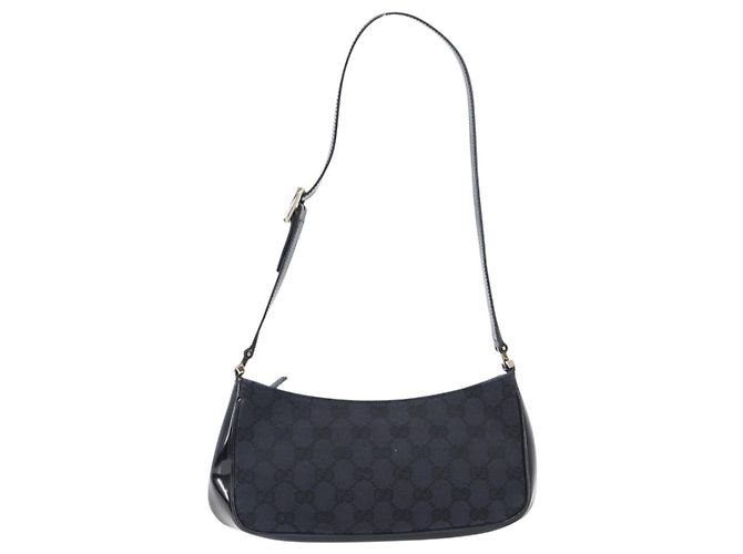 Borsa a tracolla GUCCI GG Canvas Nero Oro 001 4152 2684 Auth 202652V D'oro - vista 13