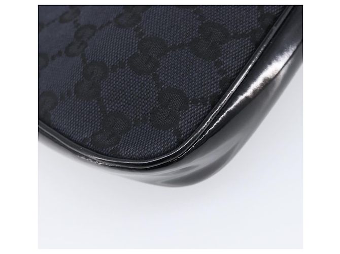 Borsa a tracolla GUCCI GG Canvas Nero Oro 001 4152 2684 Auth 202652V D'oro - vista 18