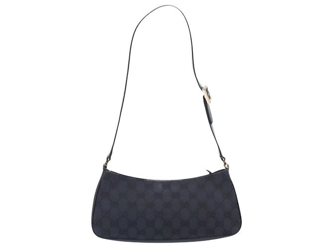 Borsa a tracolla GUCCI GG Canvas Nero Oro 001 4152 2684 Auth 202652V D'oro - vista 2