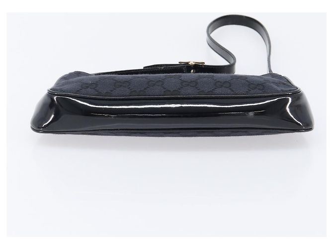 Borsa a tracolla GUCCI GG Canvas Nero Oro 001 4152 2684 Auth 202652V D'oro - vista 5