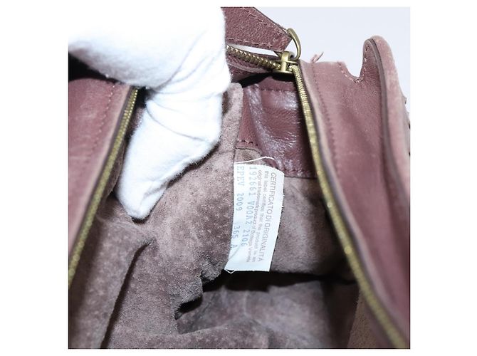 Borsa a tracolla BOTTEGA VENETA INTRECCIATO in pelle marrone e oro 192661 Auth 201370A D'oro - vista 12
