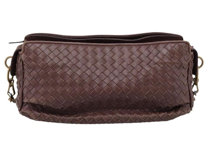 Borsa a tracolla BOTTEGA VENETA INTRECCIATO in pelle marrone e oro 192661 Auth 201370A D'oro - vista 13