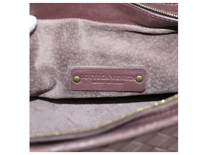 Borsa a tracolla BOTTEGA VENETA INTRECCIATO in pelle marrone e oro 192661 Auth 201370A D'oro - vista 20