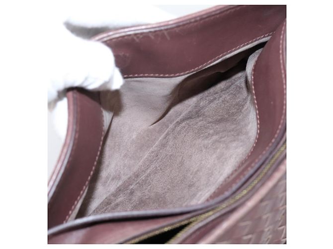 Borsa a tracolla BOTTEGA VENETA INTRECCIATO in pelle marrone e oro 192661 Auth 201370A D'oro - vista 23