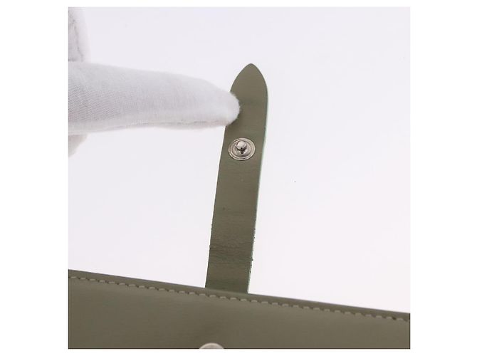 Céline Cartera Bifold CELINE de cuero Beige Green Auth ar14185 Verde - vista 9