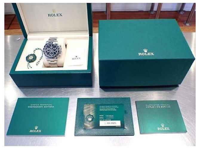 ROLEX Daytona quadrante nero 126500LN '25 acquistato Uomo Argento - vista 12
