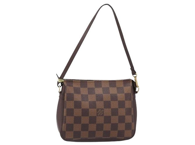 LOUIS VUITTON Damier Ebene Trousse Makeup Pouch N51982 LV Auth 204350 - vista 13
