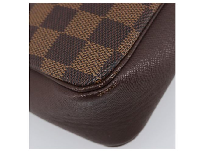 LOUIS VUITTON Damier Ebene Trousse Makeup Pouch N51982 LV Auth 204350 - vista 14
